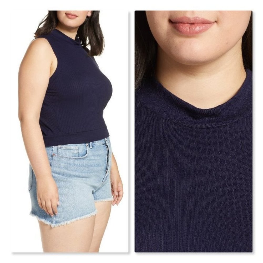 Nordstrom BP Mock Neck Ribbed Tank Top - Picture 2 of 4